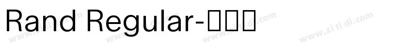 Rand Regular字体转换